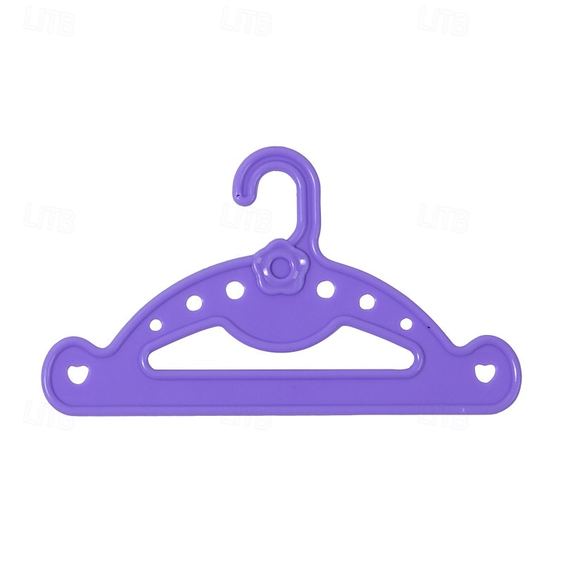 20 Pack Doll Full-Outfit Clothes Hangers for 18 Doll Clothes- Unique Design Holds Your Top & Bottom at Once Including Dresses Pants Shirts Skirts & Accessories4