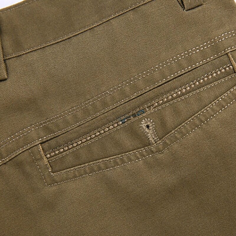 Men's Dress Pants Trousers Chinos Buttons Pocket Solid Color Comfort Formal Party Work Fashion Classic Style ArmyGreen Black Micro-elastic4