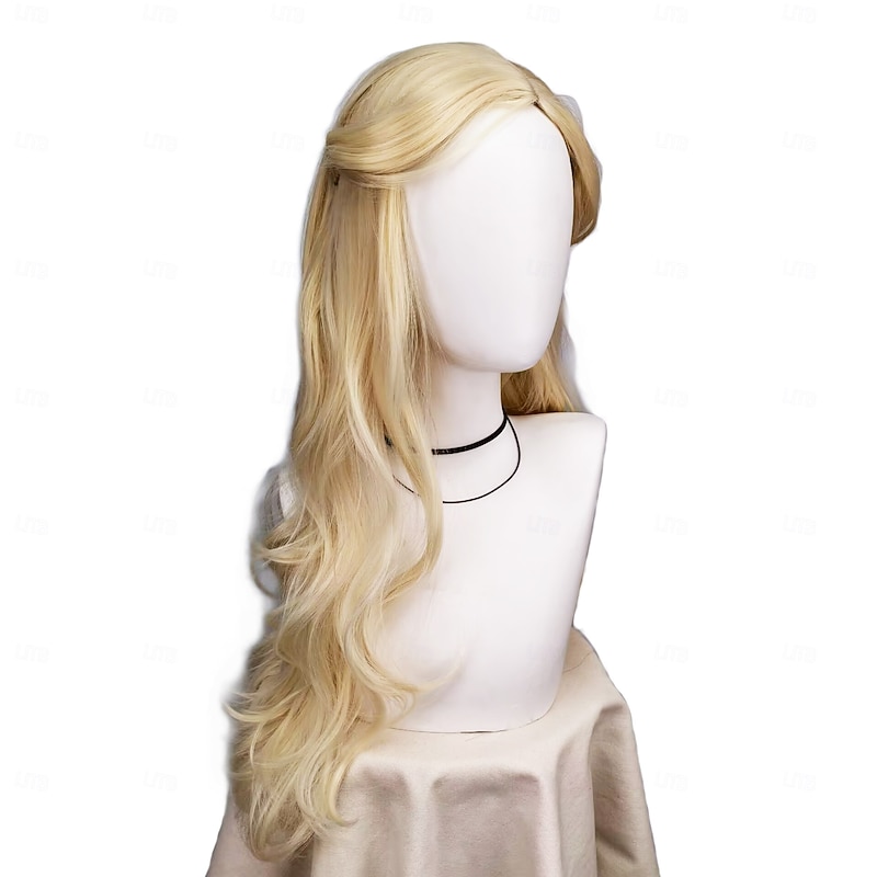 Women Cosplay Wig Synthetic Hair Wigs Black Braid for Elphaba Blonde Long Wavy for Glinda Party Costume Halloween Wigs2