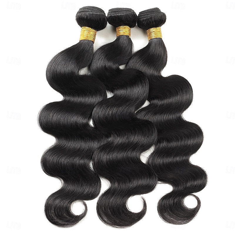 Brazilian Human Hair  Body Wave Human Hair Weave Extension 3 Bundles With Closure 4x4 Lace Closure hair2