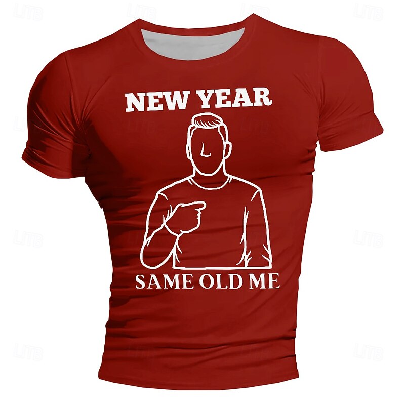 Men's Funny Slang T Shirt Short Sleeve T shirt 3D Print Crew Neck Shirt Fashion Daily Street Daily White Red Blue Summer Spring Clothing Apparel S M L XL XXL XXXL2