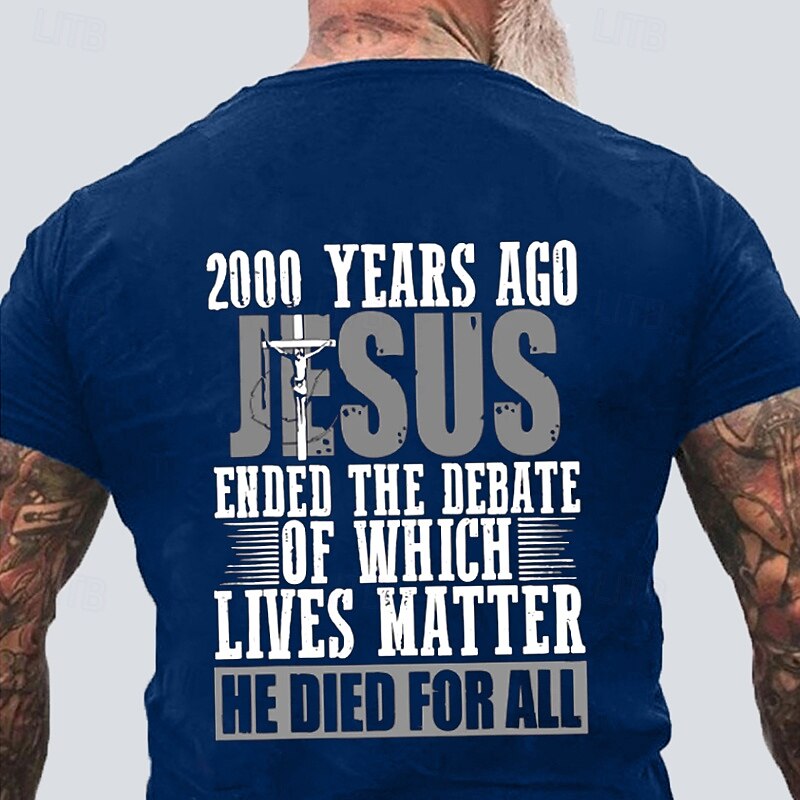 Men's Jesus Funny Slang T Shirt Short Sleeve T shirt 3D Print Crew Neck Shirt Fashion Athleisure Street Sports Outdoor Daily Black Blue Green Summer Spring Clothing Apparel S M L XL XXL XXXL2