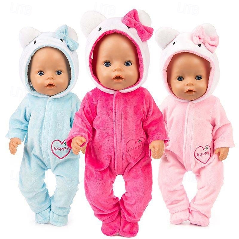 Suit Shoes Dolls Outfit For 18 inch 43cm Baby Doll Cute Jumpers Rompers Doll Clothes