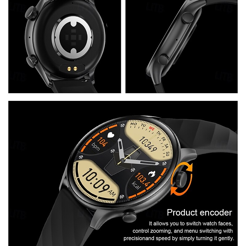 696 ZW63 Smart Watch 1.39 inch Smart Band Fitness Bracelet Bluetooth Pedometer Call Reminder Sleep Tracker Compatible with Android iOS Women Men Hands-Free Calls Message Reminder IPX-0 46mm Watch Case4