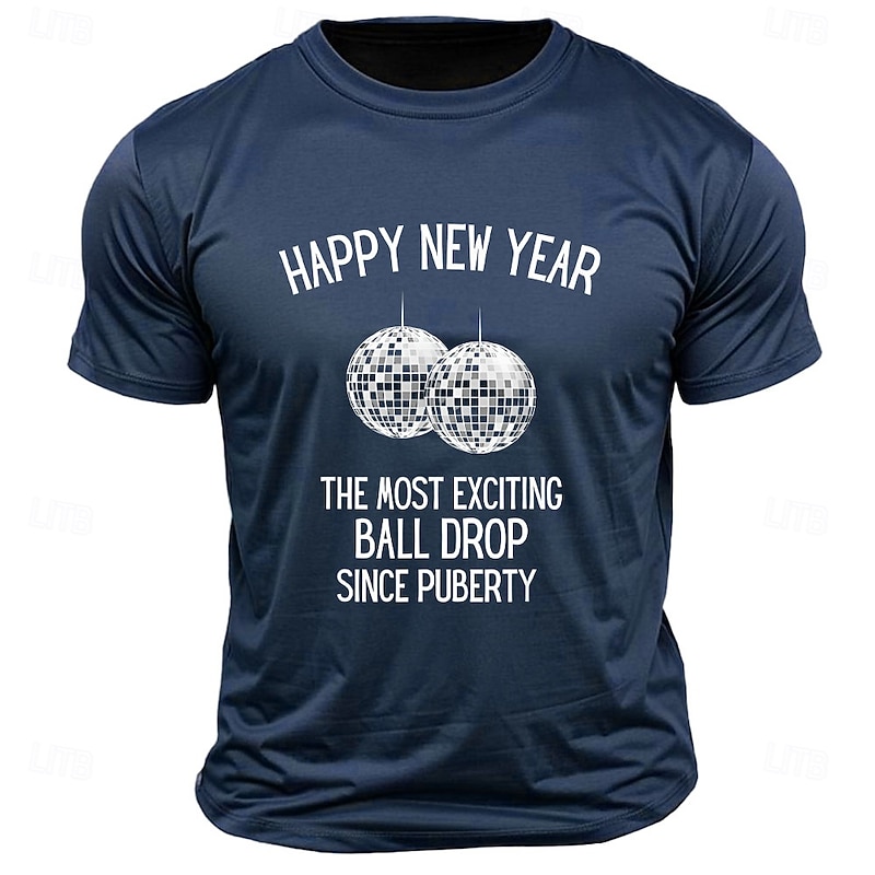 New Year Men's Funny Slang T Shirt Short Sleeve T shirt 3D Print Crew Neck Shirt Fashion Athleisure Street Sports Outdoor Daily Black Blue Green Summer Spring Clothing Apparel S M L XL XXL XXXL2