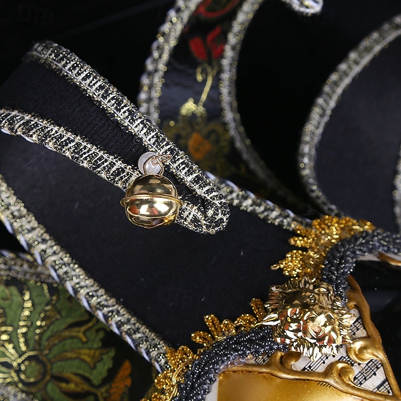 Harlequin Halloween Venetian Mask Arlecchino Carnival Mask Adults' Men's Halloween Carnival Mardi Gras Party Masquerade Carnival of Venice Easy Halloween Costumes Dress Up3