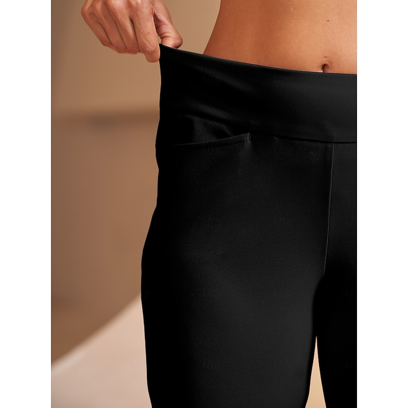 Women's Golf Pants Black Dark Navy Pants / Trousers Ladies Golf Attire Clothes Outfits Wear Apparel3