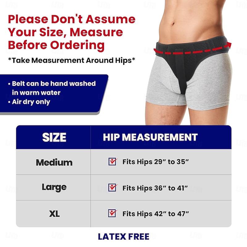 Hernia Belt for Men Inguinal Hernia Support  Groin or Lower Abdominal Hernia Truss Hernia Belts for Women or Mens Inguinal Hernias Support Belt  With Pressure Pad Fits Left or Right Groins4