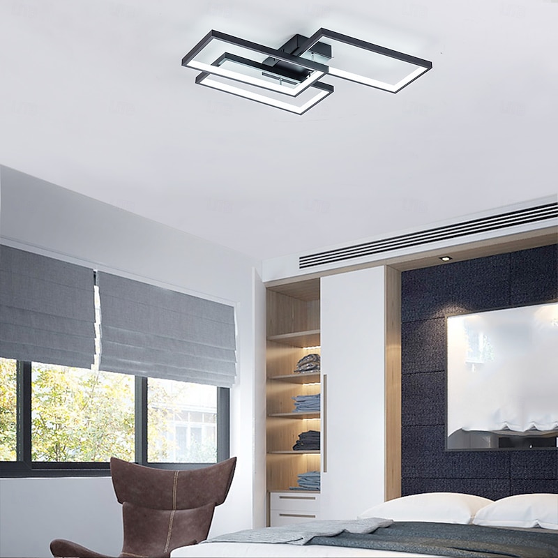 LED Ceiling Light Modern Flush Mount Light Fixture Rectangle Lights for Bedroom Kitchen Living Room Ceiling Lamp 60cm 110-240V4