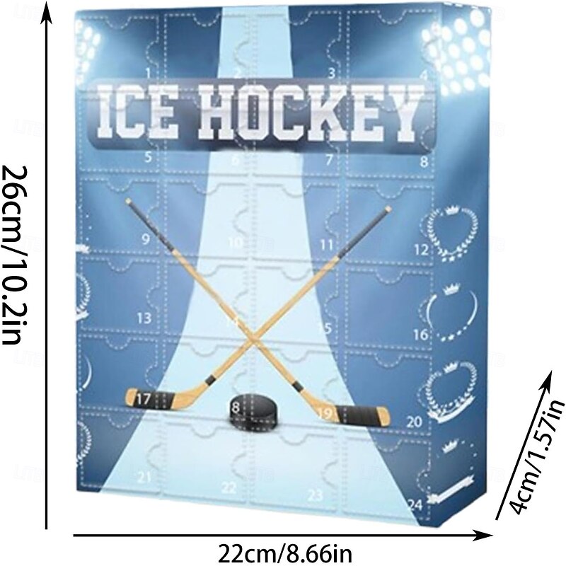 2025 Christmas Baseball Countdown Advent Calendar, 24 Day Ice Hockey Christmas Countdown Calendar with Collector Figures Ice Hockey Keepsake Advent Calendar for Hockey Fans4