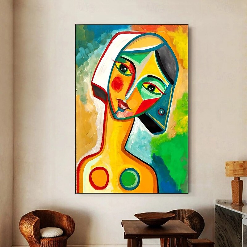 Pablo Picasso Women Abstract oil painting hand painted Pablo Picasso Canvas Art Painting wall Pablo Picasso style Painting for Living Room Bedroom Home Decor Wall Art2