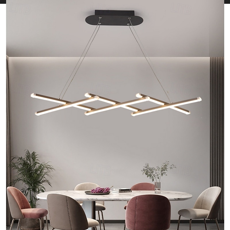 Foldable Modern LED Chandelier Dimmable Retractable Pendant Light with Remote Spiral Linear Hanging Pendant Light Fixtures 220-240V4