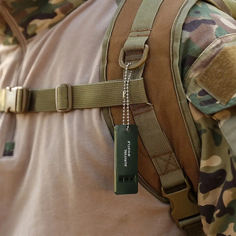 3PC Treble Tri-Band Survival Whistle - Durable PP material suitable for outdoor hiking and camping emergencies suitable for carrying3