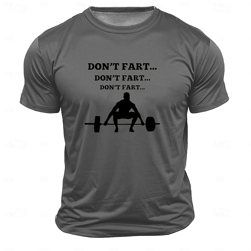 Men's Funny Dumbbell T Shirt Short Sleeve T shirt 3D Print Crew Neck Shirt Fashion Daily Street Daily Lake Blue Black White Summer Spring Clothing Apparel S M L XL XXL XXXL4
