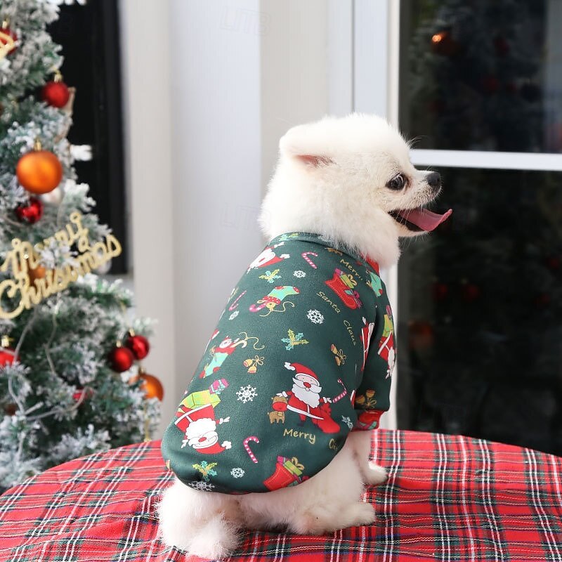 Dog Cat Sweatshirt Holiday Decorations Santa Claus Reindeer Party / Evening Cosplay Soft Washable Fashion Comfortable Cosplay Christmas Party Christmas Outdoor Traveling Vacation Dog2