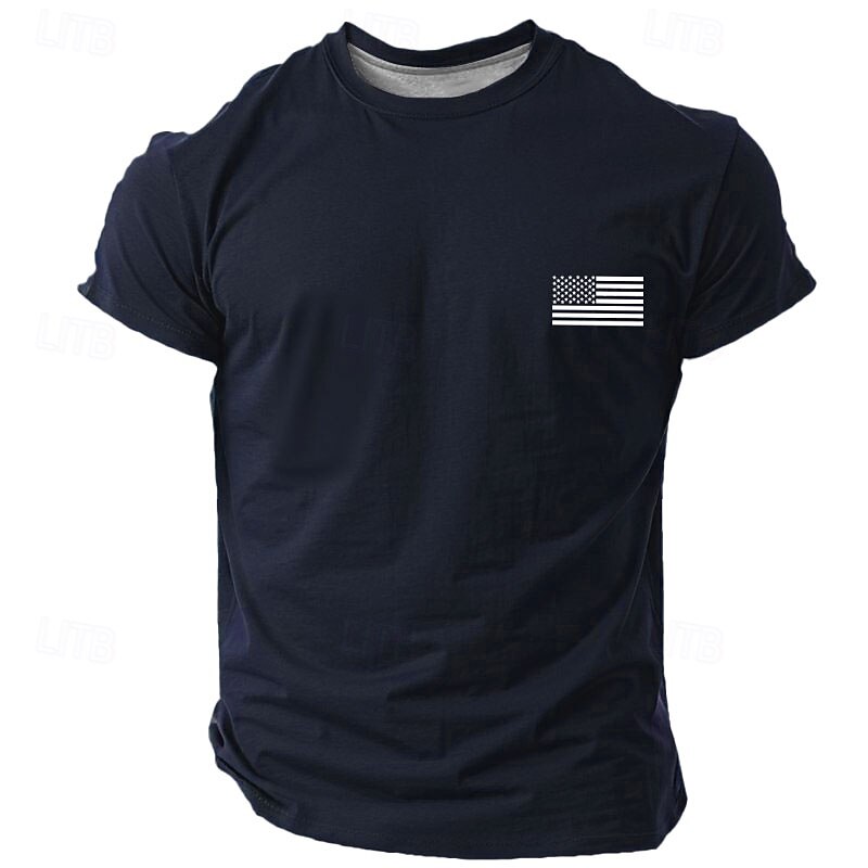 Veterans Day Men's Patriot Patriotic Veteran Wanna Make Everything Electric Start With The Border Wall T shirt Short Sleeve T shirt 3D Print Crew Neck Shirt Fashion Athleisure Street Sports Outdoor2