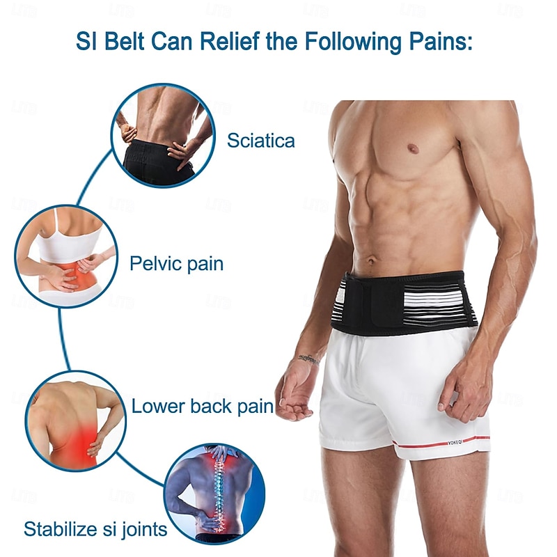 Sciatica Belt, Sacroiliac Hip Band for Men Women - Sciatic, Lower Back, Si Joint, Pelvic pain Relief Regular2