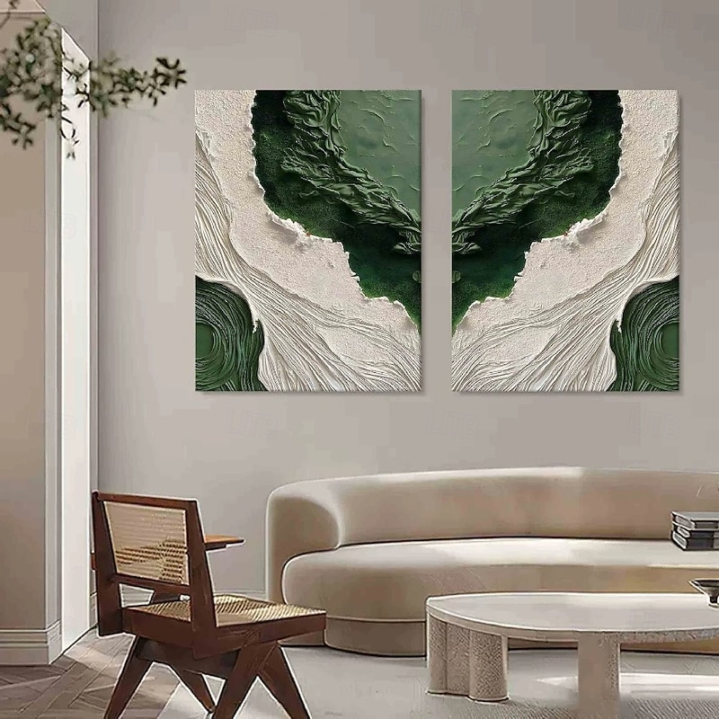 Wabi sabi Wall Art oil painting Large handmade Minimalist Textured Canvas painting Wall Art Set of 2 Neutral Abstract Geometric Painting Contemporary Beige Artwork Set painting for Modern Art