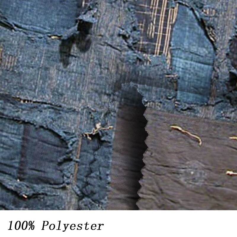 Men's Denim Hoodies Sweatshirt Fashion Cool Long Sleeve Crew Neck Holiday Going out Streetwear Dark Blue Drawstring Fall Winter Designer3