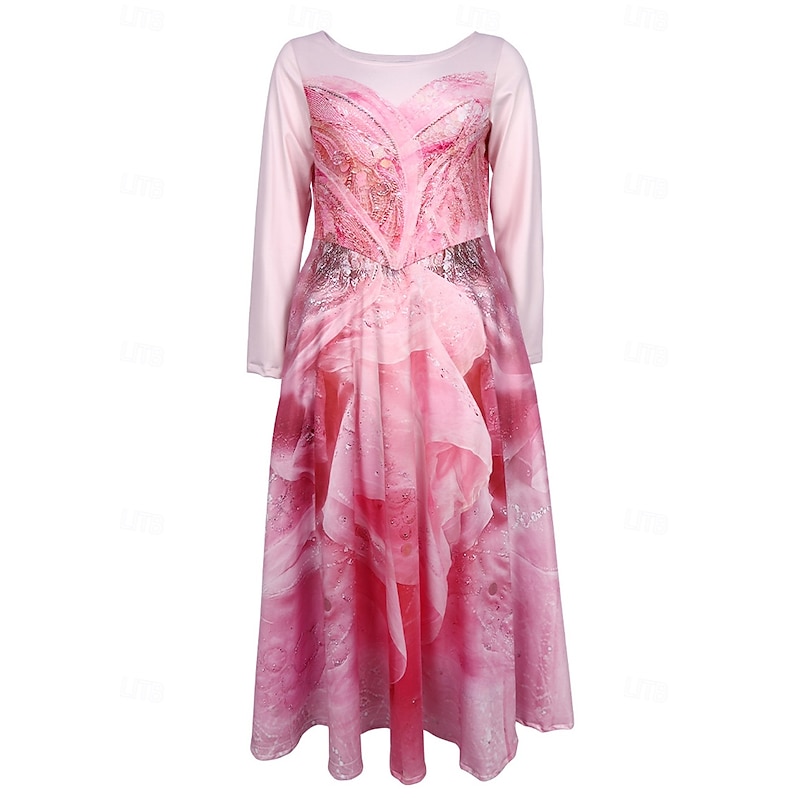 Witch Glinda Elphaba Dress Outfits Costume Walpurgis Night Movie TV Theme Costumes Movie Cosplay for Girls' Kid's Halloween Carnival Mardi Gras Performance Party Stage