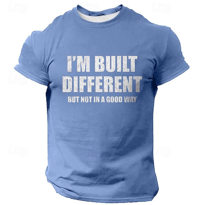 Men's Letter Print T Shirt Short Sleeve T shirt 3D Print Crew Neck Shirt Fashion Athleisure Street Sports Outdoor Daily Black Blue Green Summer Spring Clothing Apparel S M L XL XXL XXXL3