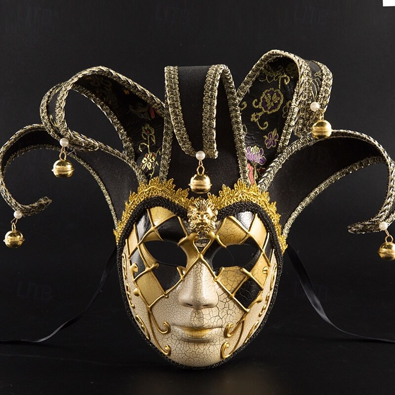 Harlequin Halloween Venetian Mask Arlecchino Carnival Mask Full Face Adults' Women's Halloween Carnival Mardi Gras Party Masquerade Carnival of Venice Easy Halloween Costumes Dress Up2