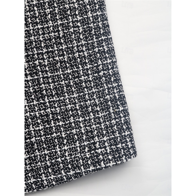 Women's Casual Jacket Warm Breathable Buttons Casual Plaid Vacation Street Daily Wear Going out Single Breasted Short Crewneck Regular Fit Long Sleeve Outerwear Black Fall Winter 8