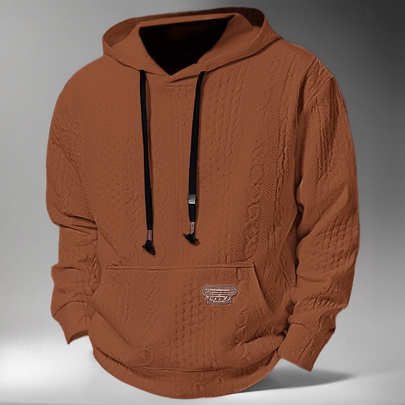 Men's Pullover Hoodie Sweatshirt Black White Coffee Hooded Plain Work Sports & Outdoor Casual Streetwear Basic Casual Spring &  Fall Cross-Seasons Clothing Apparel Hoodies Sweatshirts4