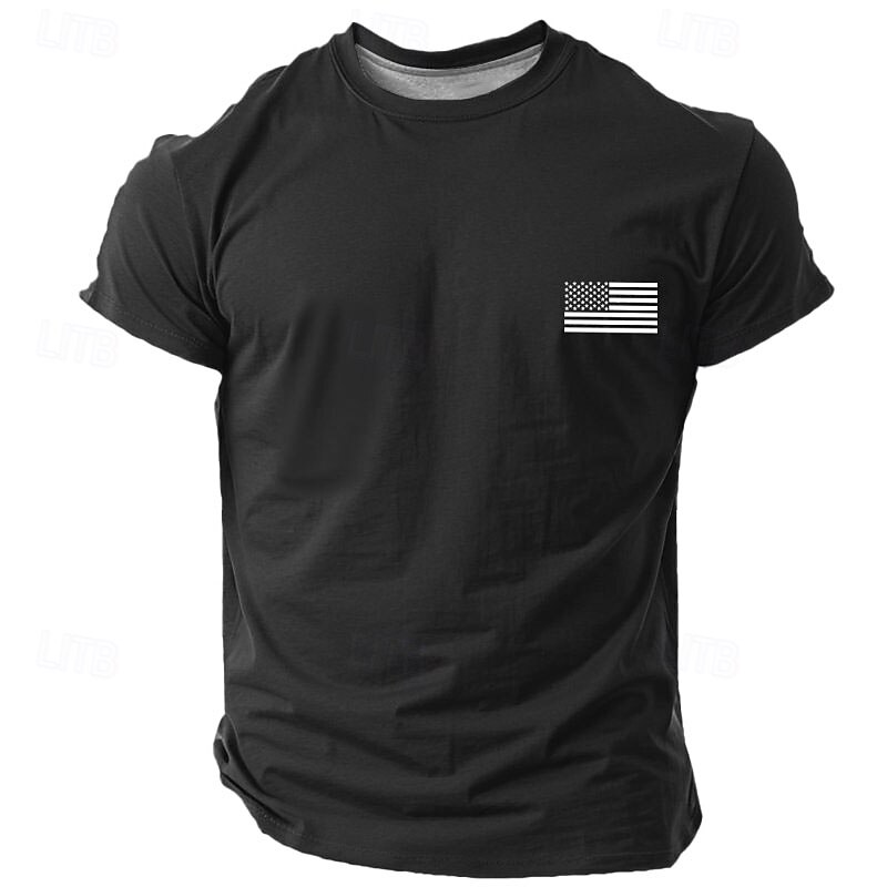 Veterans Day Men's Patriot Patriotic Veteran Wanna Make Everything Electric Start With The Border Wall T shirt Short Sleeve T shirt 3D Print Crew Neck Shirt Fashion Athleisure Street Sports Outdoor4