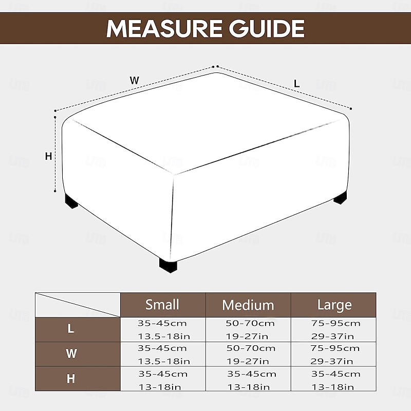 Ottoman Cover Stretchy and Durable Slipcover Perfect for Protecting and Refreshing Your Ottoman Adds Style and Comfort to Any Living Room or Bedroom Decor2