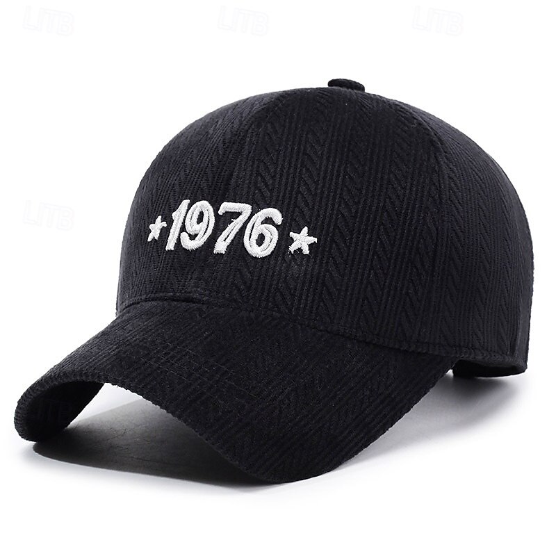 Men's Winter Hats Winter Warm Cap Winter Baseball Cap Black Blue Polyester Arabic Numeral Adjustable Fashion Modern Contemporary Daily Wear Festival Solid / Plain Color Outdoor Casual / Daily2