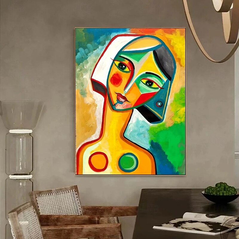 Pablo Picasso Women Abstract oil painting hand painted Pablo Picasso Canvas Art Painting wall Pablo Picasso style Painting for Living Room Bedroom Home Decor Wall Art3