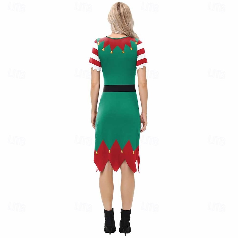 Elf Christmas Trees Fancy Christmas Dress Women's Christmas Novelty Funny Adults Christmas New Year Christmas Eve Christmas Dress4