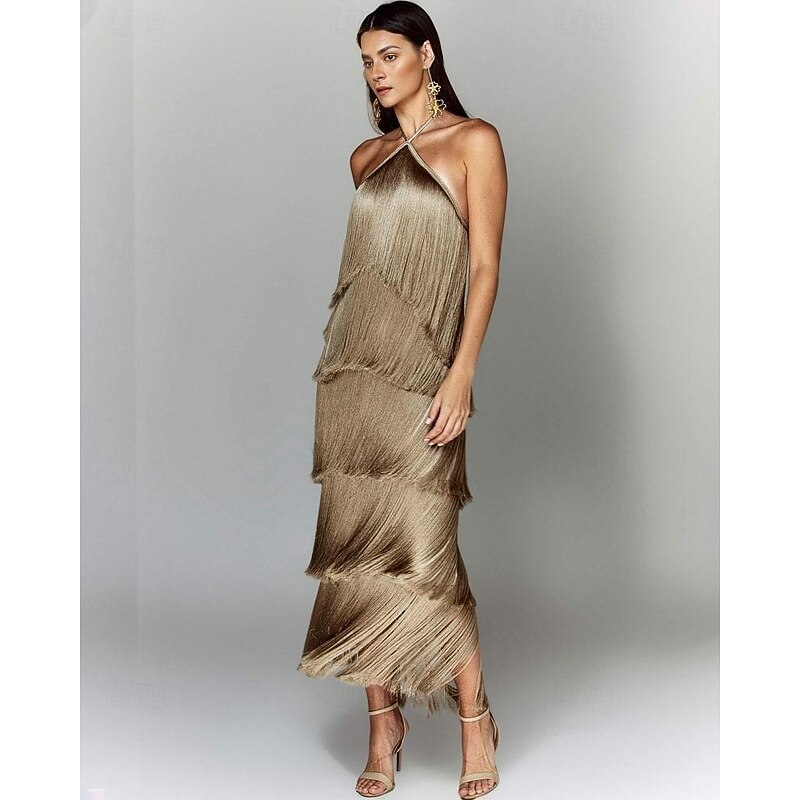 Roaring 20s 1920s Flapper Dress Dress The Great Gatsby Wedding Guest Tassel Fringe Fancy Dress Women's Masquerade Wedding Wedding Guest Event / Party Adults' Dress Homecoming Dresses