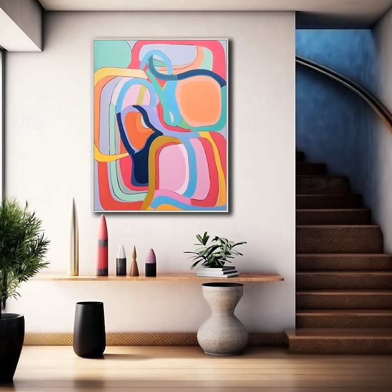 Large hand painted colorful Abstract Painting handmade wall art  Colorful oil painting Wall Art Large Modern Decor Abstract Art Multicolour Painting Vibrant pablo picasso style oil painting Artwork2