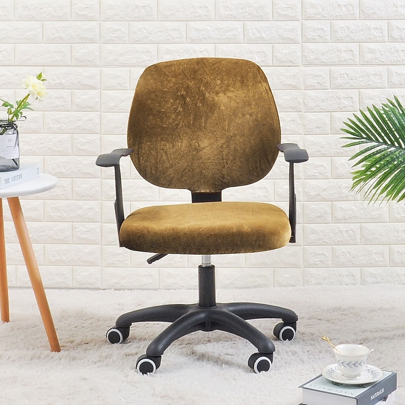 Velvet Office Chair Cover Soft and Luxurious Slipcover Perfect for Protecting and Enhancing Your Office Chair Adds a Touch of Elegance and Comfort to Your Workspace Decor2