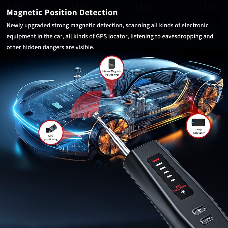 Hidden camera Infrared detector Anti-spy car GPS tracking listening device RF wireless signal scanner Gadget Security protection4