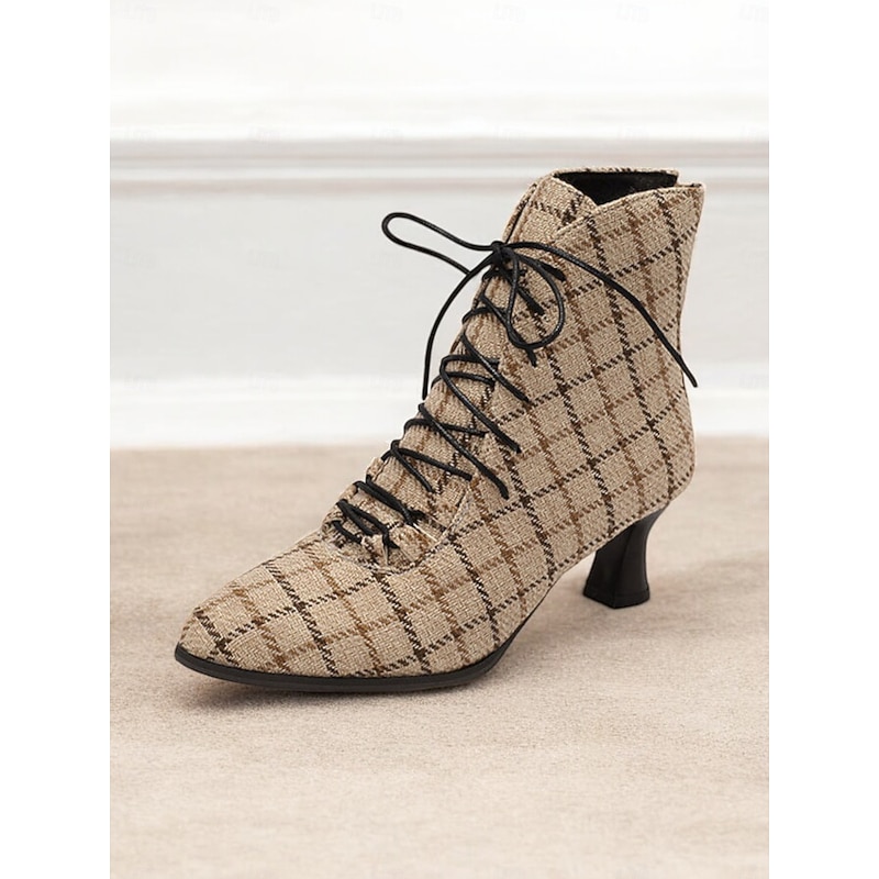 Women's Burgundy Lace-Up Victorian Ankle Boots – Elegant Suede Heeled Footwear for Formal Occasions and Vintage Style