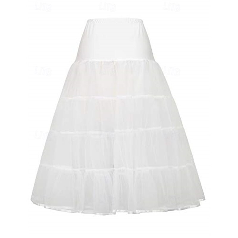 1950s Princess Petticoat Hoop Skirt Under Skirt Tulle Skirt Solid Color Fancy Dress Women's Masquerade Event / Party Prom Bachelorette Party Adults' Skirt4