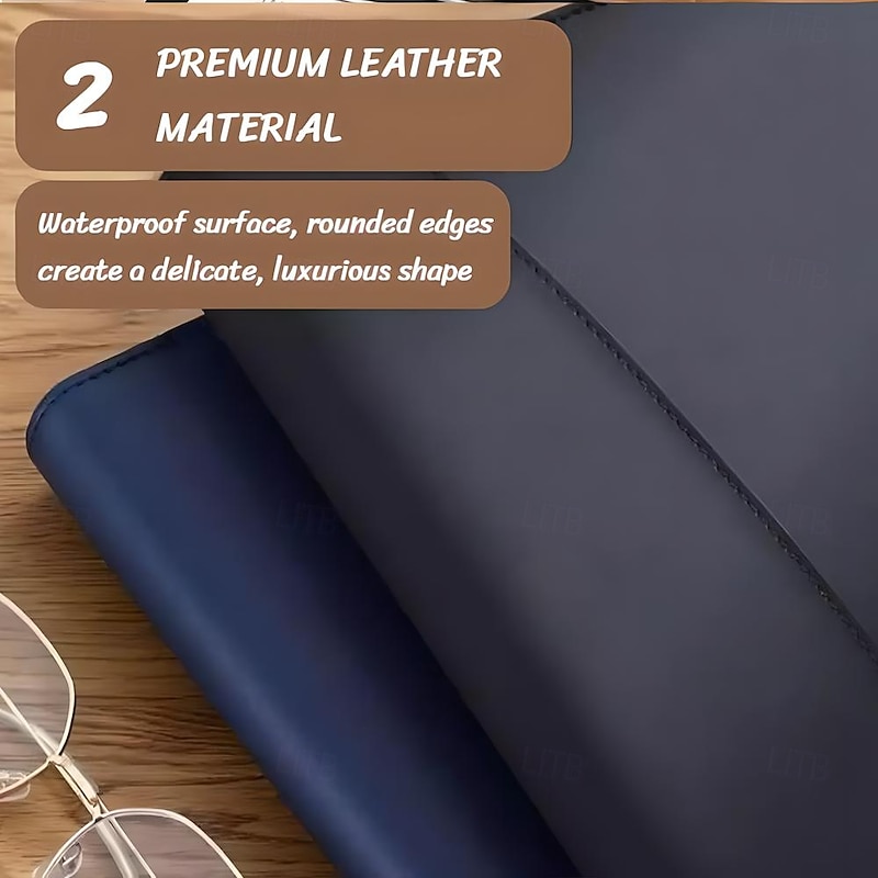 Business Bag Vegan Leather Business Portfolio with Zipper Padfolio All-in-One. Smartest Protective Tablet Sleeve, Presentation Slot, Calculator, Card Storage, Writing Pad3