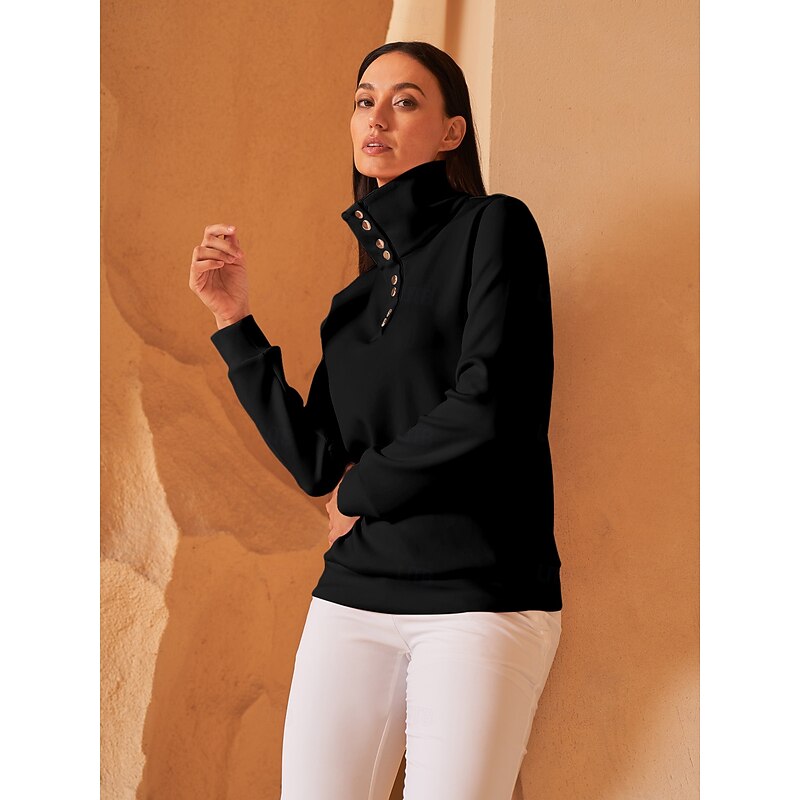 Women's Golf Pullover Sweatshirt Black White Pink Long Sleeve Top Ladies Golf Attire Clothes Outfits Wear Apparel4