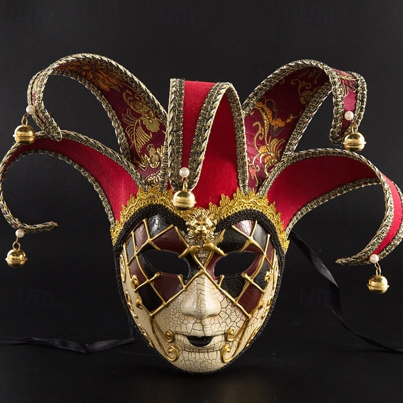 Harlequin Halloween Venetian Mask Arlecchino Carnival Mask Full Face Adults' Women's Halloween Carnival Mardi Gras Party Masquerade Carnival of Venice Easy Halloween Costumes Dress Up3