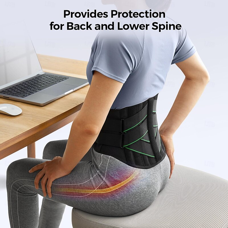Back Brace for Men Lower Back Pain with 5 Metal Stays, for Sciatica, Herniated Disc, Scoliosis and More Pain Relief! Breathable Back Support Belt for Women Work with Soft Pad, Lightweight4