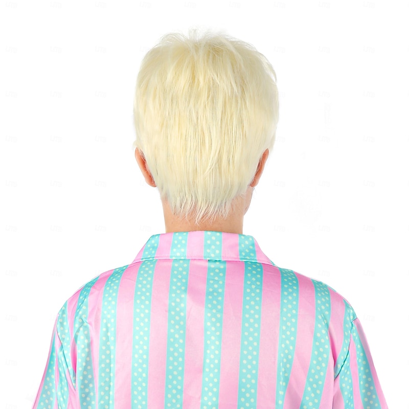 Short Blonde Wig Men Blonde Kan Wig Adult Halloween Costume Wigs For Men4