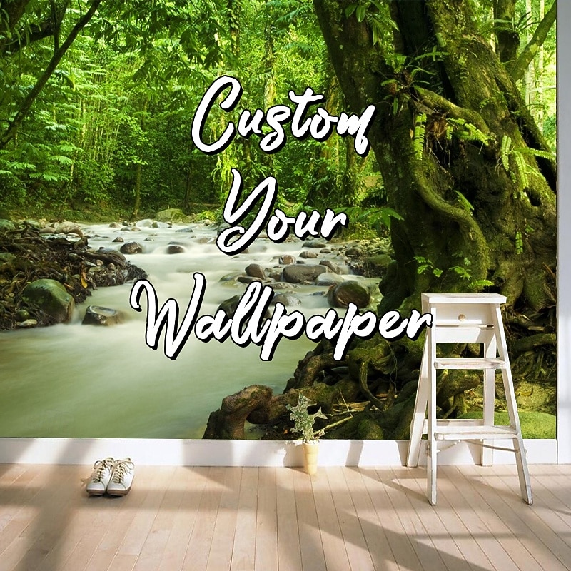 Custom Wallpaper Personalized Peel and Stick Make your Own Mural 3D Livingroom Bedroom Kitchen Bathroom 35"x55"(90x140cm)4