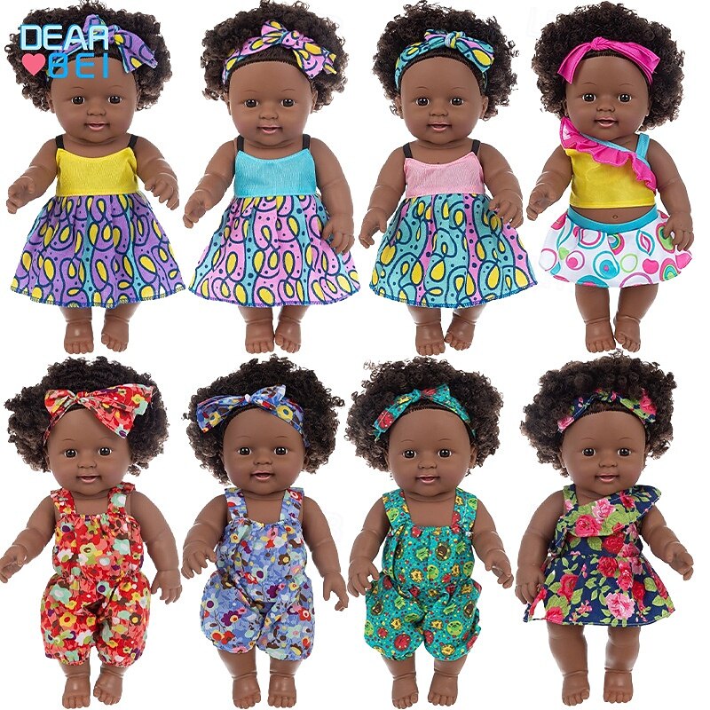 Lifelike Black Reborn Baby Girl Dolls - 12 inch Black American Realistic Newborn Dolls