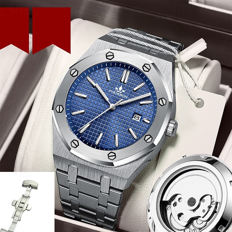 New Fashion Trend Waterproof Luminous Calendar Display Business Leisure Simple Sports Hollowed Out Transparent Quartz Men'S Watch