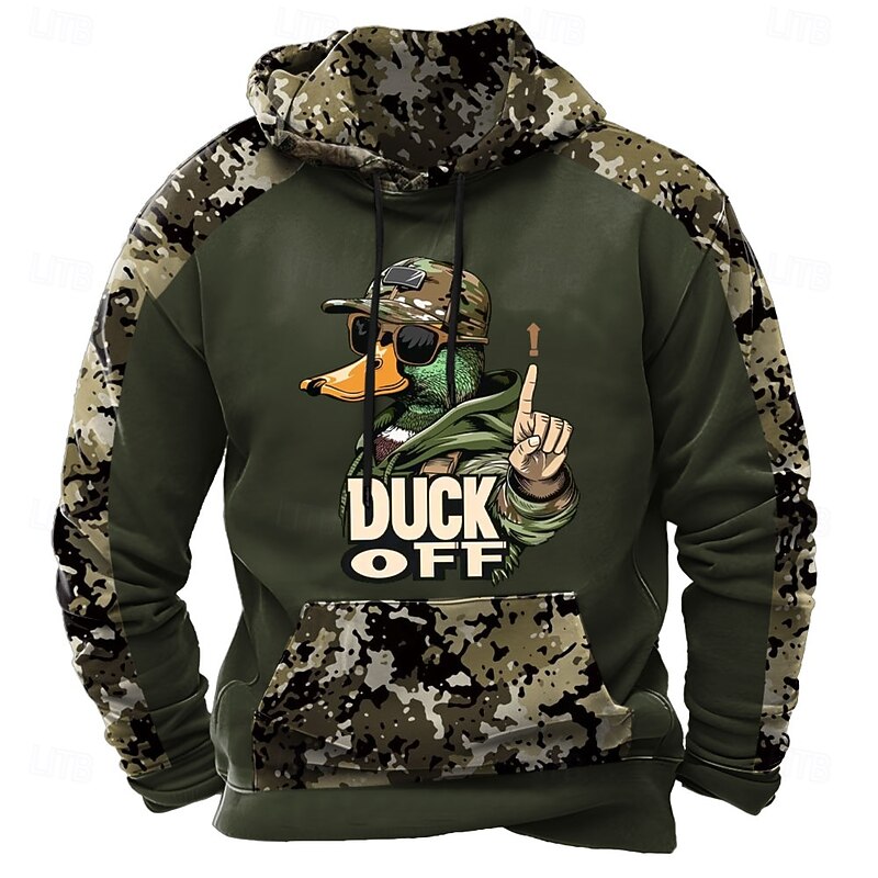 Men's Hoodie Sweatshirt Black Green Hooded Camouflage Camo / Camouflage 3D Print Vintage Cool Fall Winter Clothing Apparel Hoodies Sweatshirts4