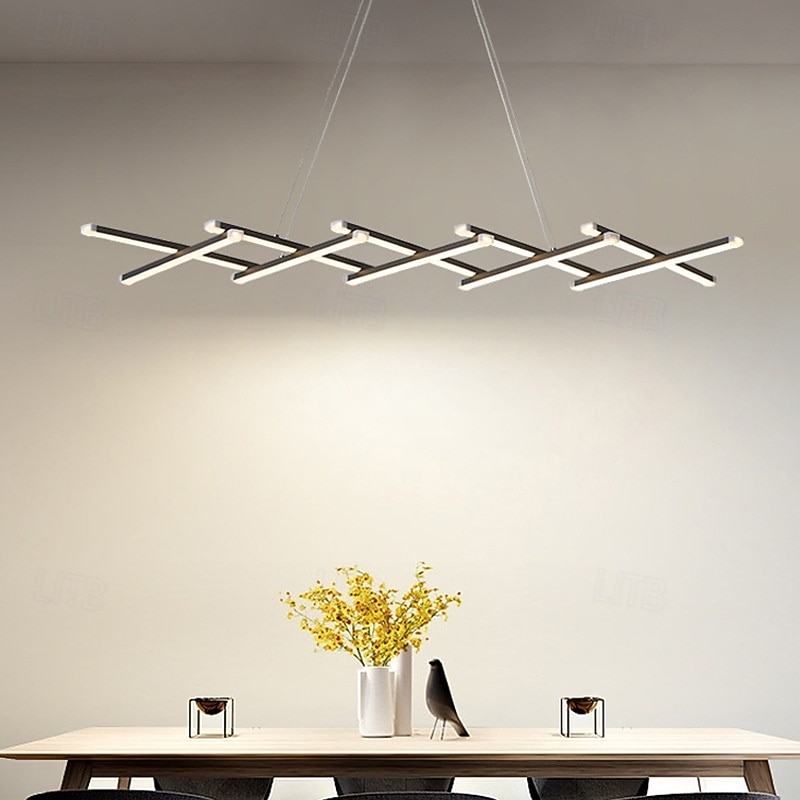 Foldable Modern LED Chandelier Dimmable Retractable Pendant Light with Remote Spiral Linear Hanging Pendant Light Fixtures 220-240V2