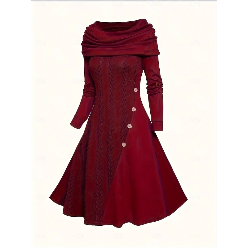 Lady Cocktail Dress Party Dress Women's Elegant Lady Christmas Pattern Adults Christmas Masquerade Christmas Eve Christmas Party Dress3